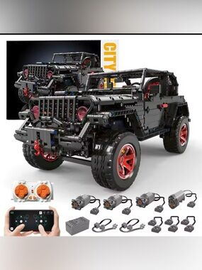 RC Off-Road SUV Wrangler Black Warrior Building Kits, 1/8 Scale. New